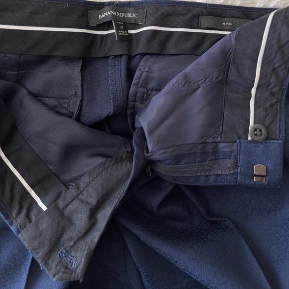 Banana Republic Navy Blue Ryan Tuxedo Pants (size 8p) - Picture 7 of 14